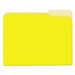 Universal Interior File Folders, 1/3 Tab, Letter, Yellow, 100 Folders (UNV12304)