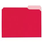 Universal Recycled Interior File Folders, Letter, Red, 100 Folders (UNV12303)