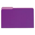 Universal Recycled File Folders, 1/3 Cut Tab, Legal, Violet, 100/Box (UNV15305)