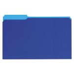 Universal Recycled File Folders, 1/3 Cut Tab, Legal, Blue, 100/Box (UNV15301)