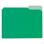 Universal Interior File Folders, 1/3 Tab, Letter, Green, 100 Folders (UNV12302)