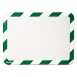 Magneto Safety Frame Display Pockets w/Magnetic Back, Green/White (P194945)