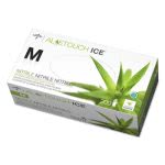 Medline Aloetouch Ice Nitrile Exam Gloves, Medium, Green, 200/Box (MIIMDS195285)