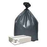 31 Gallon Gray Garbage Bags, 33x40, 1.35mil, 50 Bags (WBIPLA3350)