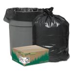 56 Gallon Black Garbage Bags, 43x47, 2mil, 100 Bags (WBIRNW4320)