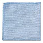 Rubbermaid Microfiber Cleaning Cloths, 16 x 16, Blue, 24 Cloths (RCP1820583)