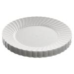 WNA Classicware Plastic Dinnerware Plates, 9" Dia, 12 Plates (WNARSCW91512WPK)
