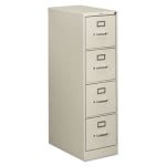 Hon 510 Series 4-Drawer File Cabinet, 15w x 52h, Light Gray (HON514PQ)