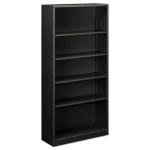 Hon Metal Bookcase, 5 Shelves, 34-1/2w x 12-5/8d x 71h, Charcoal (HONS72ABCS)