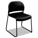 Hon GuestStacker Chair, Black with Black Finish Legs, 4/Carton (HON4031ONT)