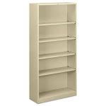Hon Metal Bookcase, 5 Shelves, 34-1/2w x 12-5/8d x 71h, Putty (HONS72ABCL)