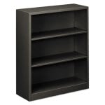 Hon Metal Bookcase, 3 Shelves, 34-1/2w x 12-5/8d x 41h, Charcoal (HONS42ABCS)