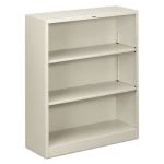 Hon Metal Bookcase, 3 Shelves, 34-1/2w x 12-5/8d x 41h, Light Gray (HONS42ABCQ)