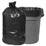 60 Gallon Gray Garbage Bags, Black, 100 Bags (BWK528)