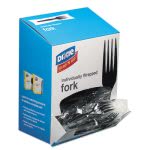Dixie Grab’N Go Wrapped Cutlery, Forks, Black, 90/Box (DXEFM5W540PK)