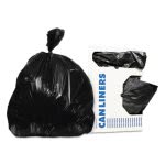 56 Gallon Black Garbage Bags, 43x47, 0.9 mil, 100 Bags (HERH8647TK)