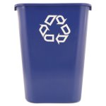 Rubbermaid 295773 Deskside 10 Gallon Recycling Container, Blue (RCP295773BLUE)