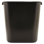 Rubbermaid 7 Gallon Medium Plastic Wastebasket, Black (RCP 2956 BLA)