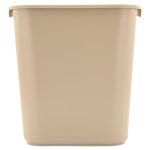 Rubbermaid 7 Gallon Deskside Plastic Trash Can, Beige (RCP 2956 BEI)