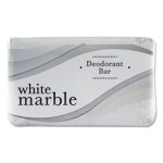 White Marble Individually Wrapped Deodorant Bar Soap, #3, 200 Bars (DIA 00197)
