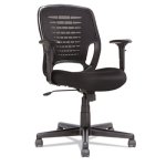 Oif Swivel/Tilt Mesh Task Chair, Black Arms/Base, Black (OIFEM4817)