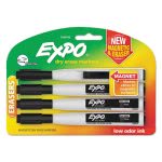 Expo Magnetic Dry Erase Marker, Fine Tip, Black, 4/Pack (SAN1944745)
