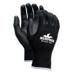 Memphis Economy PU Coated Work Gloves, Black, X-Large, 1 Dozen (CRW9669XL)
