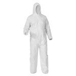 Kleenguard* A35 Coveralls, Hooded, X-Large, White, 25/Carton (KCC38939)