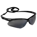 Jackson Safety V30 Nemesis Safety Glasses, Smoke Lens/Black Frame (KCC25688)