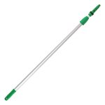 Unger Telescoping Squeegee Pole, 4ft, Two Sections, Silver/Green (UNGEZ120)