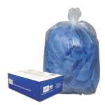10 Gallon Clear Garbage Bags, 24x23, 0.6mil, 500 Bags (WBI242315C)