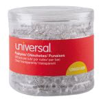 Universal Clear Push Pins, Plastic, 3/8", 400/Pack (UNV31306)