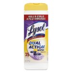 Lysol Dual Action Disinfecting Wipes, Citrus, 12 Canisters (REC 81143)