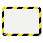 Magneto Self-Adhesive Safety Frame Display Pockets, Yellow/Black (P194994)