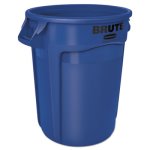 Rubbermaid Brute 32 Gallon Round Vented Trash Can, Blue (RCP2632BLU)