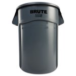 Rubbermaid Brute 44 Gallon Trash Can w/Vent Channels, Gray (RCP264360GY)