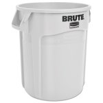 Rubbermaid 2620 Brute Round 20 Gallon Vented Trash Can, White (RCP2620WHI)