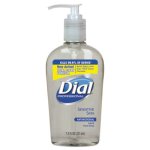 Dial Sensitive Antimicrobial Soap, 7.5 oz, 12 Decor Pump Bottles (DIA82834)
