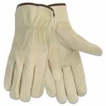Memphis Economy Leather Driver Gloves, Large, Cream (CRW3215L)