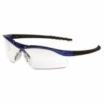 Crews Dallas Wraparound Safety Glasses, Blue Frame, Anti-Fog Lens (CRWDL310AF)