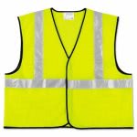 MCR Class 2 Safety Vest, Fluorescent Lime w/Silver Stripe, XL (CRWVCL2SLXL)