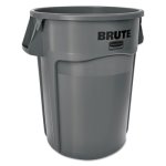 Rubbermaid Brute 55 Gallon Round Vented Trash Can, Gray, Each (RCP 2655 GRA)