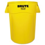 Rubbermaid 264360 Brute 44 Gallon Vented Trash Can, Yellow (RCP264360YEL)