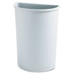 Rubbermaid 3520 Untouchable 21 Gallon Half Round Trash Can, Gray (RCP352000GY)