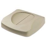 Rubbermaid Untouchable Swing Lid for Square Cans, Beige (RCP268988BG)
