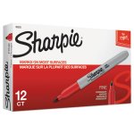 Sharpie All-Purpose Permanent Marker, Fine Point, Red, Dozen (SAN30002)