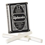 Quartet Alpha White Chalk, Low-Dust, 12 Sticks/Pack (QRT314005)