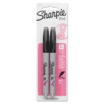 Sharpie Pink Ribbon Bullet Tip Permanent Marker, Black, 2/Pack (SAN1801743)