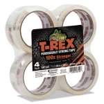 T-rex Packaging Tape, 1.88" x 35 yds, Crystal Clear, 4/Pack (DUC285045)