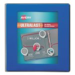Avery UltaLast 1" View Binder with One Touch Slant Ring, Blue/Clear (AVE79740)